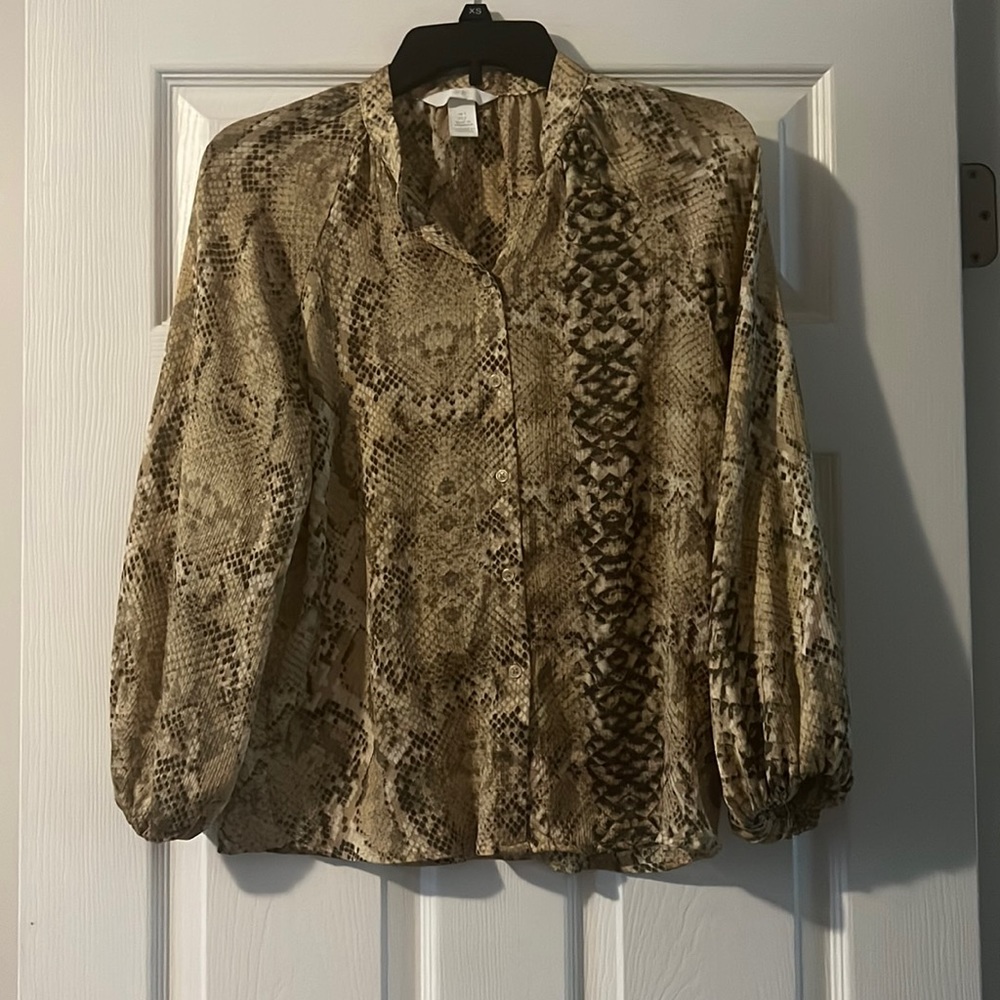 Snakeskin print blouse